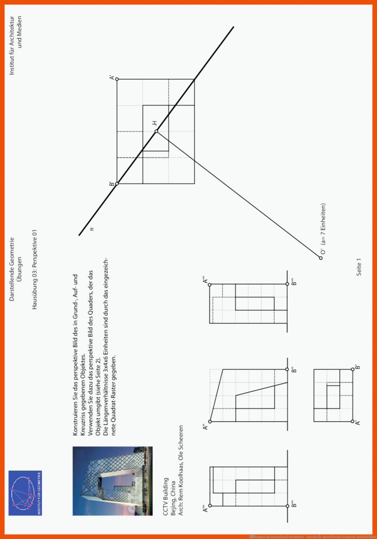 Ãbungen zur Darstellende Geometrie - Docsity für darstellende geometrie arbeitsblätter