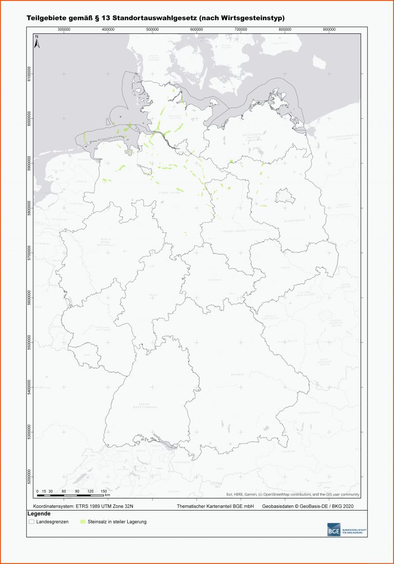Unterlagen zum Zwischenbericht Teilgebiete - BGE für stumme karte deutschland arbeitsblatt
