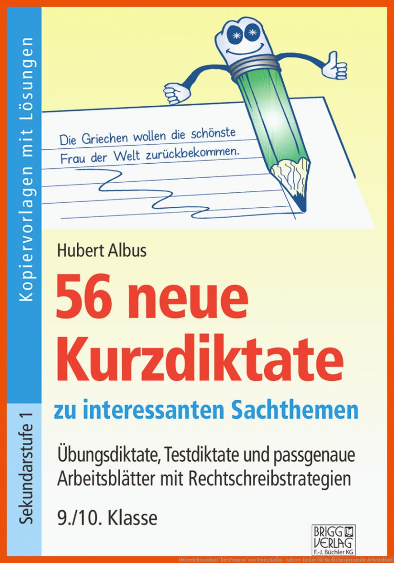 Unterrichtseinheit 'der Prozess' Von Franz Kafka - Lehrer-online Fuer Bedürfnispyramide Arbeitsblatt