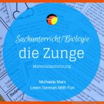 Unterrichtsmaterial "die Zunge" - Learn German with Fun Fuer Zunge Geschmackszonen Arbeitsblatt