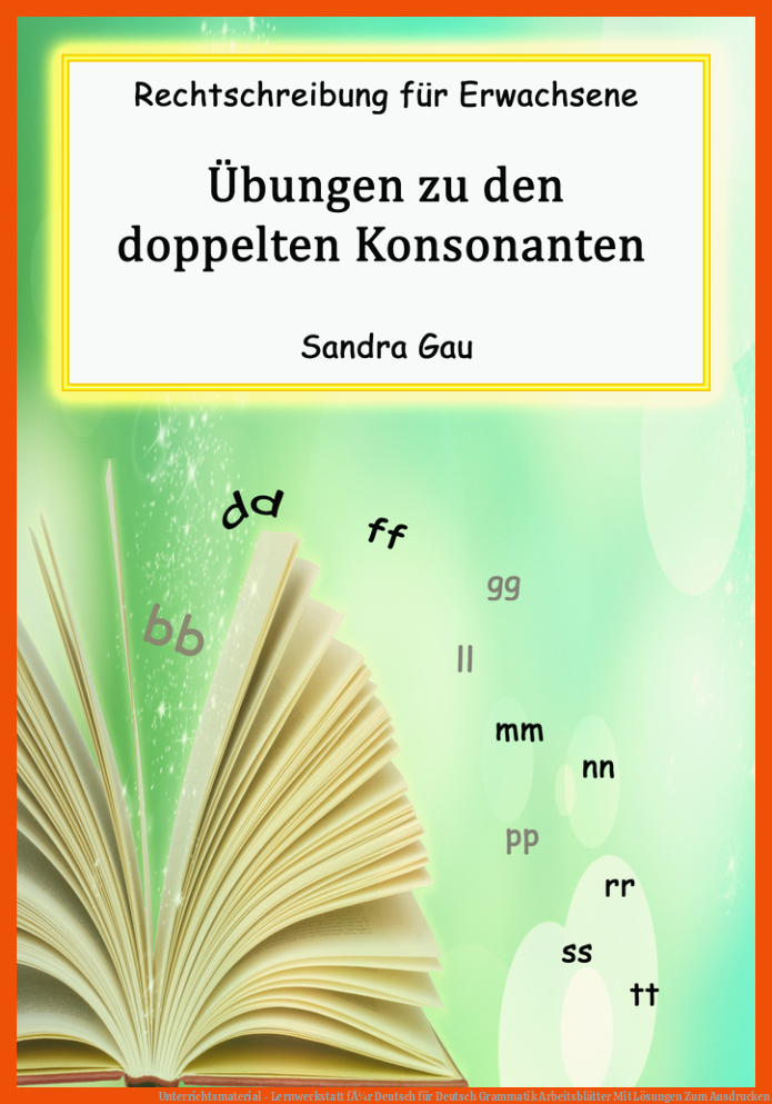 Unterrichtsmaterial - Lernwerkstatt fÃ¼r Deutsch für deutsch grammatik arbeitsblätter mit lösungen zum ausdrucken