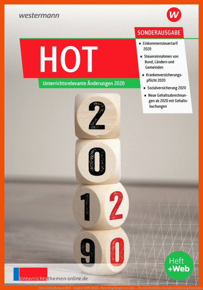 Unterrichtsthemen HOT - Sonder-HOT 2020 - Neue Regelungen im Jahr ... für arbeitsblätter sozialversicherung kostenlos