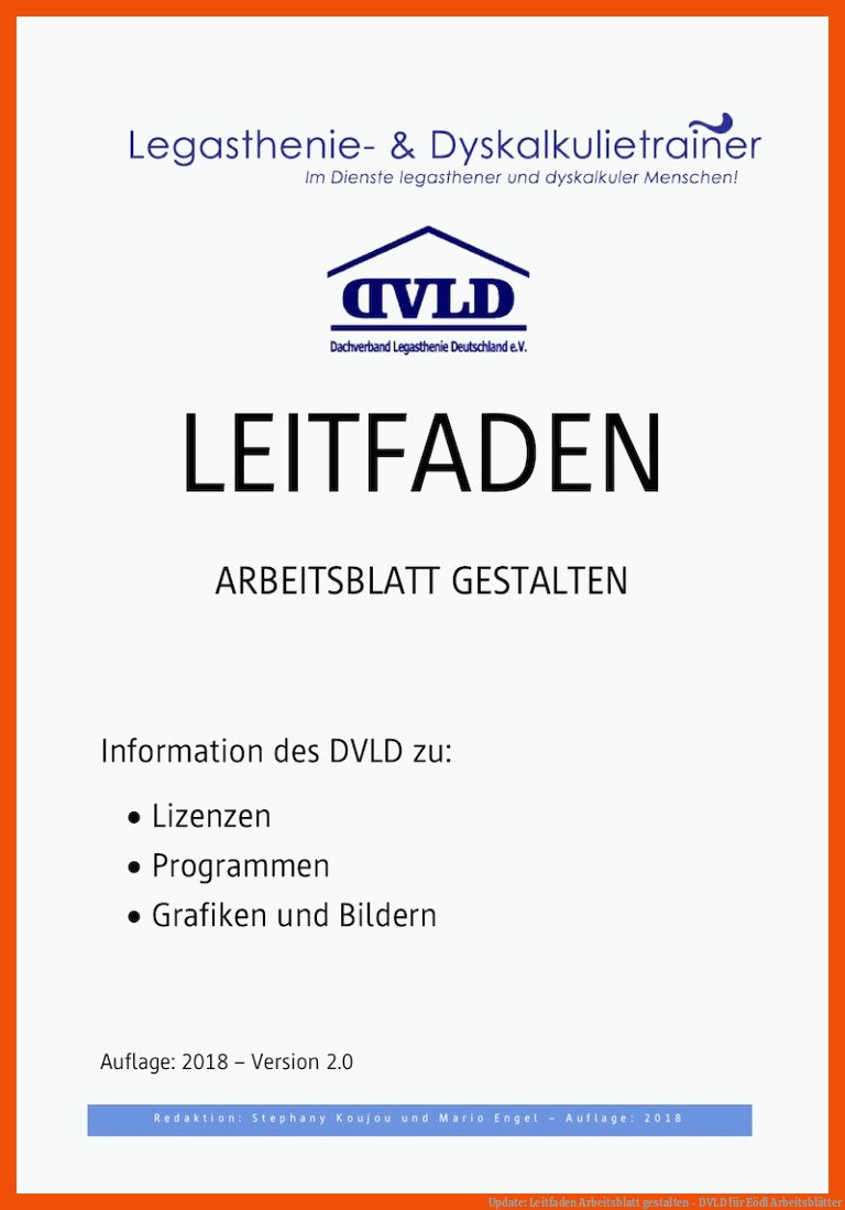 Update: Leitfaden Arbeitsblatt gestalten - DVLD für eödl arbeitsblätter