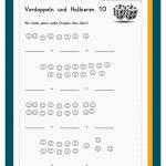 Verdoppeln Und Halbieren Fuer Verdoppeln Halbieren Zahlenraum 20 Arbeitsblatt