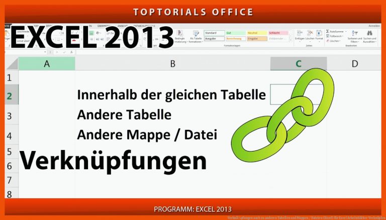 VerknÃ¼pfungen auch zu anderen Tabellen und Mappen / Dateien (Excel) für excel arbeitsblätter verknüpfen