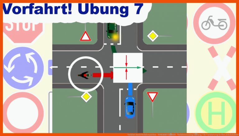 Vorfahrt durch Verkehrszeichen - VORFAHRT ÃBEN - Vorfahrtstraining Ãbung 7 für vorfahrtsregeln üben arbeitsblätter