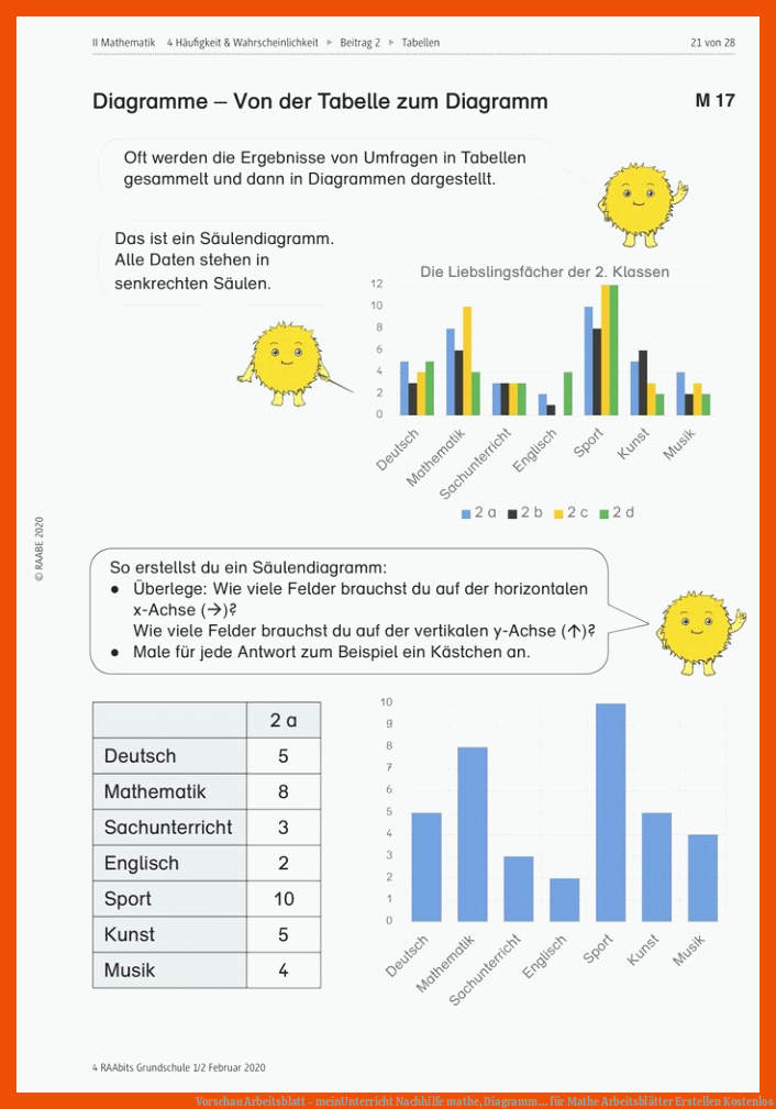 Vorschau Arbeitsblatt - meinUnterricht | Nachhilfe mathe, Diagramm ... für mathe arbeitsblätter erstellen kostenlos