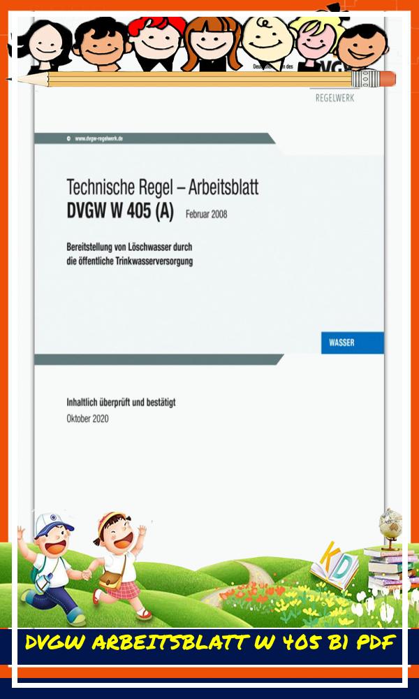 Dvgw Arbeitsblatt W 405 B1 Pdf