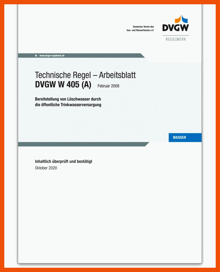 W 405 Arbeitsblatt 02/2008 (Trinkwasserversorgung) -PDF-Datei- für dvgw arbeitsblatt w 405 b1 pdf