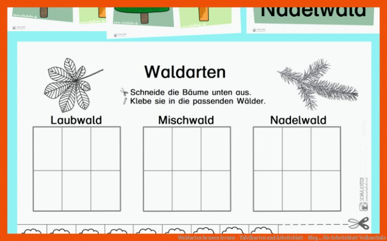 Waldarten kennen lernen - Tafelkarten und Arbeitsblatt - Blog ... für arbeitsblatt volksschule