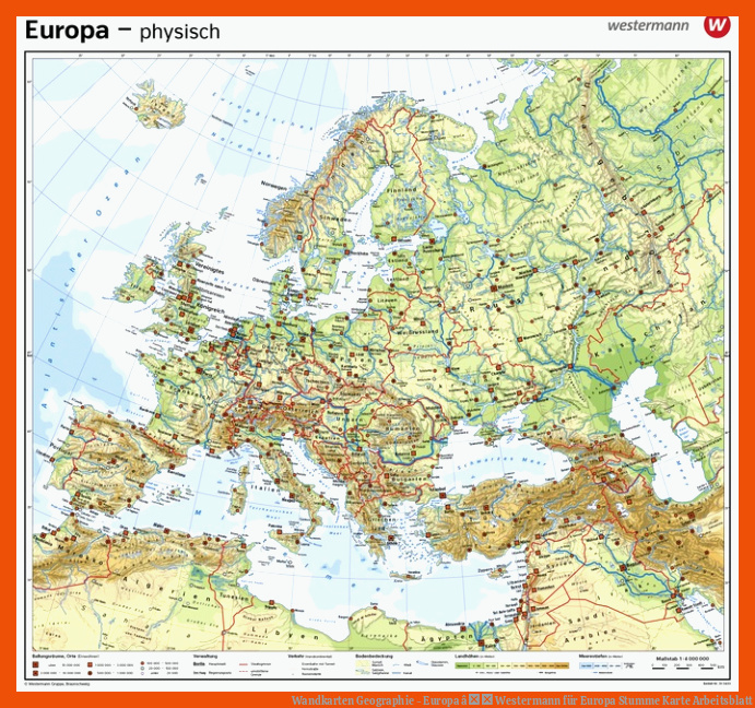 Wandkarten Geographie - Europa â Westermann für europa stumme karte arbeitsblatt