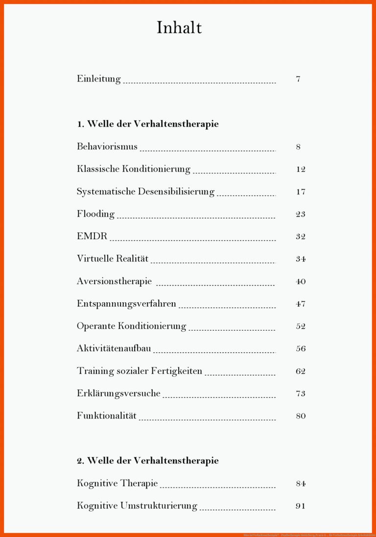 Was ist Verhaltenstherapie? - Psychotherapie Heidelberg, Praxis B ... Fuer Verhaltenstherapie Arbeitsblätter
