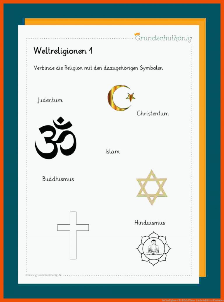 Weltreligionen für ethik klasse 1 arbeitsblätter kostenlos