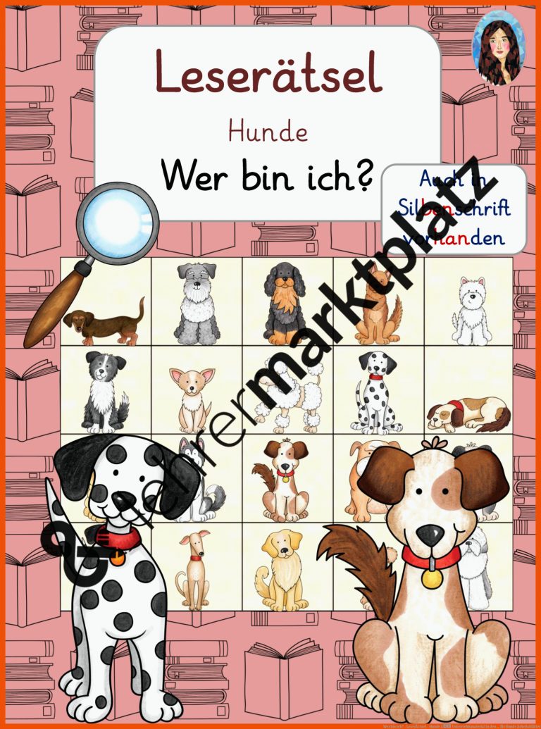 Wer bin ich? - LeserÃ¤tsel - Hunde â Unterrichtsmaterial in den ... für hunde arbeitsblätter