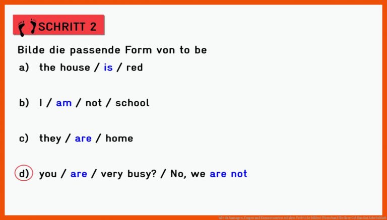 Wie du Aussagen, Fragen und Kurzantworten mit dem Verb to be bildest (Vorschau) für have got has got arbeitsblatt