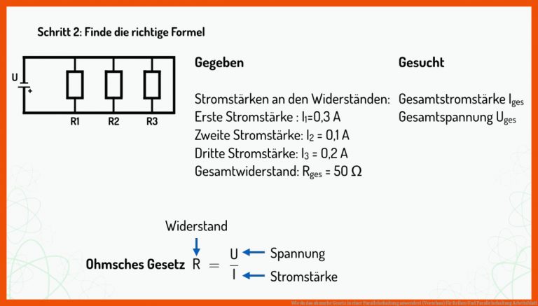 Wie du das ohmsche Gesetz in einer Parallelschaltung anwendest (Vorschau) für reihen und parallelschaltung arbeitsblatt