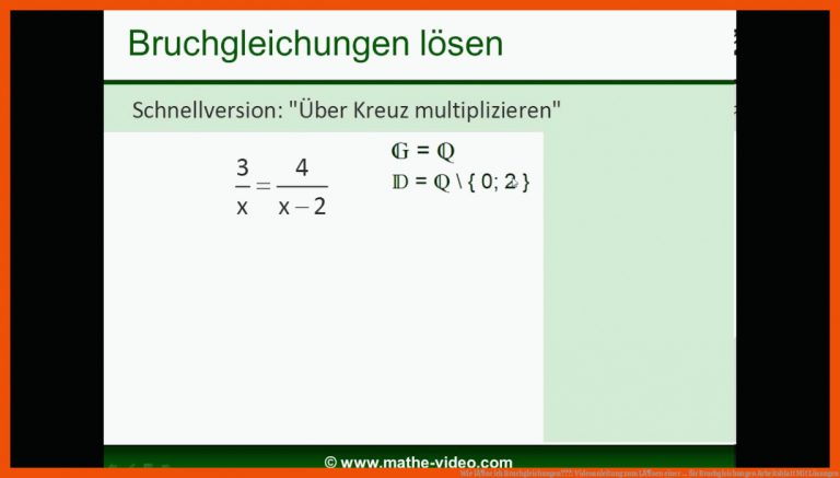 Wie LÃ¶se Ich Bruchgleichungen???: Videoanleitung Zum LÃ¶sen Einer ... Fuer Bruchgleichungen Arbeitsblatt Mit Lösungen