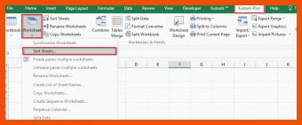 Excel Arbeitsblätter sortieren