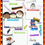 Willkommen Auf Deutsch - Jahreszeiten - Monate - Wochentage ... Fuer Arbeitsblatt Wochentage Kindergarten