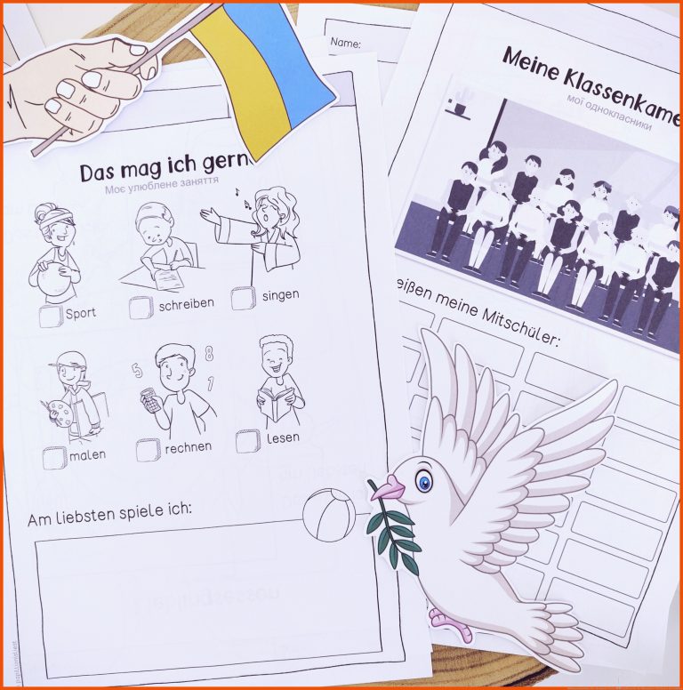 Willkommensheftchen fÃ¼r ukrainische Kinder â Papillionis liest für philosophieren mit kindern arbeitsblätter
