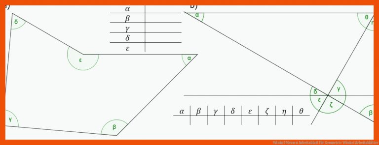 Winkel Messen Arbeitsblatt für geometrie winkel arbeitsblätter