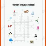 Winter KreuzwortrÃ¤tsel Fuer Deutsch Rätsel Arbeitsblätter