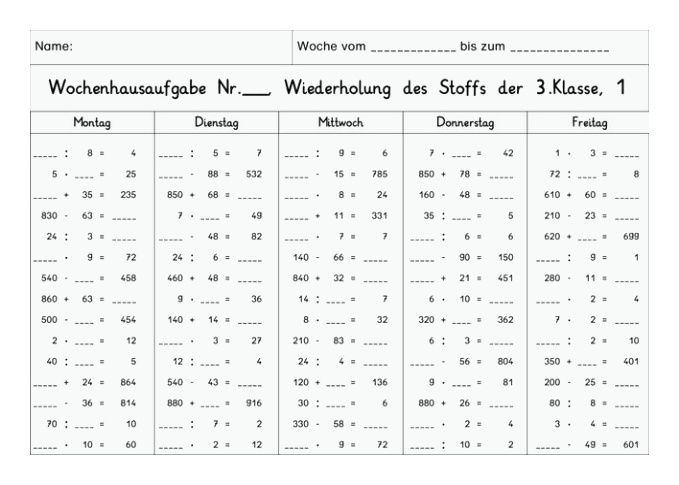 Mathe Arbeitsblätter - hsaeuless.org