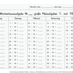 Wochenhausaufgabe Mathe, 3.klasse, Multiplikation Und Division Mit 10 Fuer Mathematik Arbeitsblätter 3. Klasse