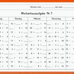 Wochenhausaufgabe Mathematik, 1.klasse, Im Zr20 Mit ZehnerÃ¼berschreitung Fuer Kostenlose Arbeitsblätter Mathe 1 Klasse Bis 20