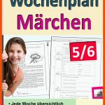 Wochenplan Fabeln / Klasse 5-6 Fuer Märchen Rätsel Arbeitsblatt