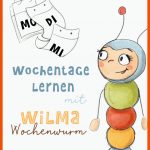 Wochentage Lernen Mit Wilma Wochenwurm (lerngeschichte & Printable ... Fuer Arbeitsblatt Wochentage Kindergarten