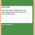 WÃ¶rterbucharbeit: EinfÃ¼hrung In Das Nachschlagewerk Duden (deutsch ... Fuer Deutsch 5 Klasse Hauptschule Arbeitsblätter