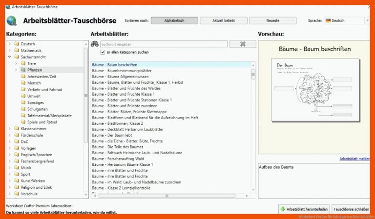 Worksheet Crafter für schulgarten arbeitsblätter