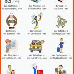 Wortschatz: Berufe Vocabulary: Professions. Deutsch Lernen. Fuer Berufe Arbeitsblatt Daf