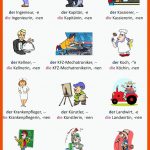 Wortschatz: Berufe Vocabulary: Professions. Deutsch Lernen. Fuer Kfz Mechatroniker Arbeitsblätter Pdf