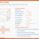 WÃ¼rfel Berechnen: Volumen, OberflÃ¤che, Raumdiagonale Fuer Volumen Und Oberfläche Würfel Und Quader Arbeitsblatt Pdf