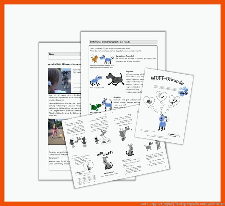 WUFF-Copy-Set [Digital] für körpersprache hund arbeitsblatt