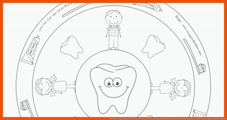 ZÃ¤hne-Mandalas.pdf | ZÃ¤hne kinder, ZÃ¤hne, Zahngesundheit für kostenlose arbeitsblätter zähne kindergarten arbeitsblätter