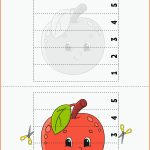 Zahlen 1-5 Lernen. Schneiden Und Kleben. Apfel Charakter ... Fuer Arbeitsblatt Apfel