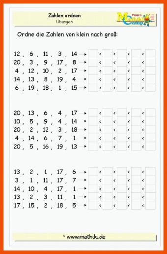 8 Arbeitsblätter Mathe 1. Klasse Bis 20