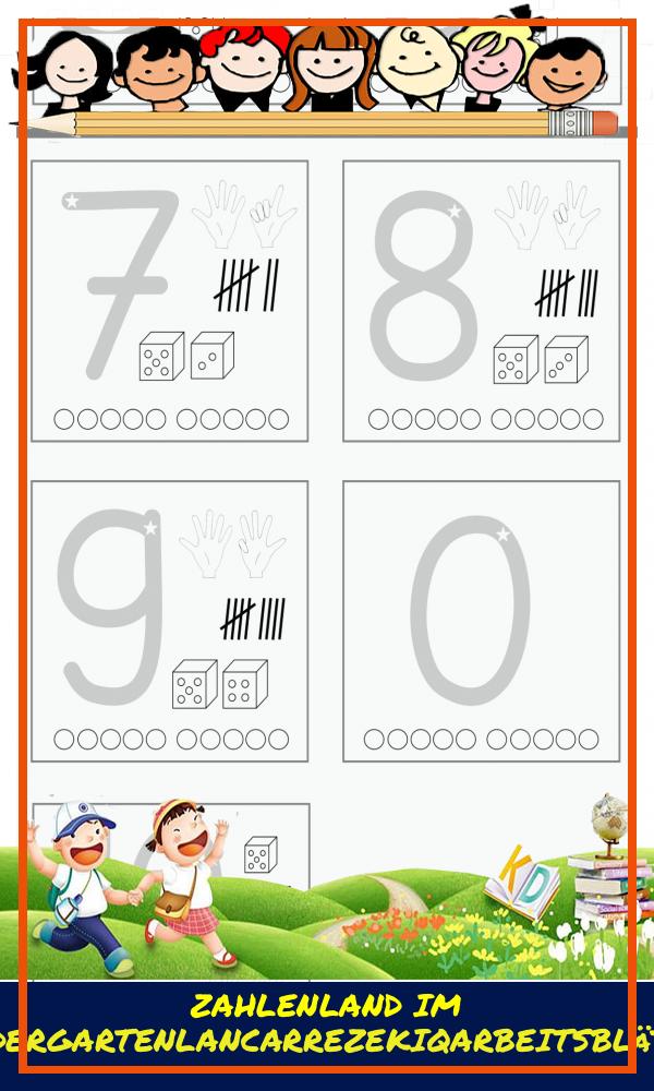 Zahlenland Im Kindergartenlancarrezekiqarbeitsblätter