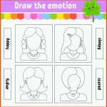 Zeichne Die Emotionen. Arbeitsblatt VervollstÃ¤ndigen Das Gesicht ... Fuer Arbeitsblatt Gefühle Kindergarten