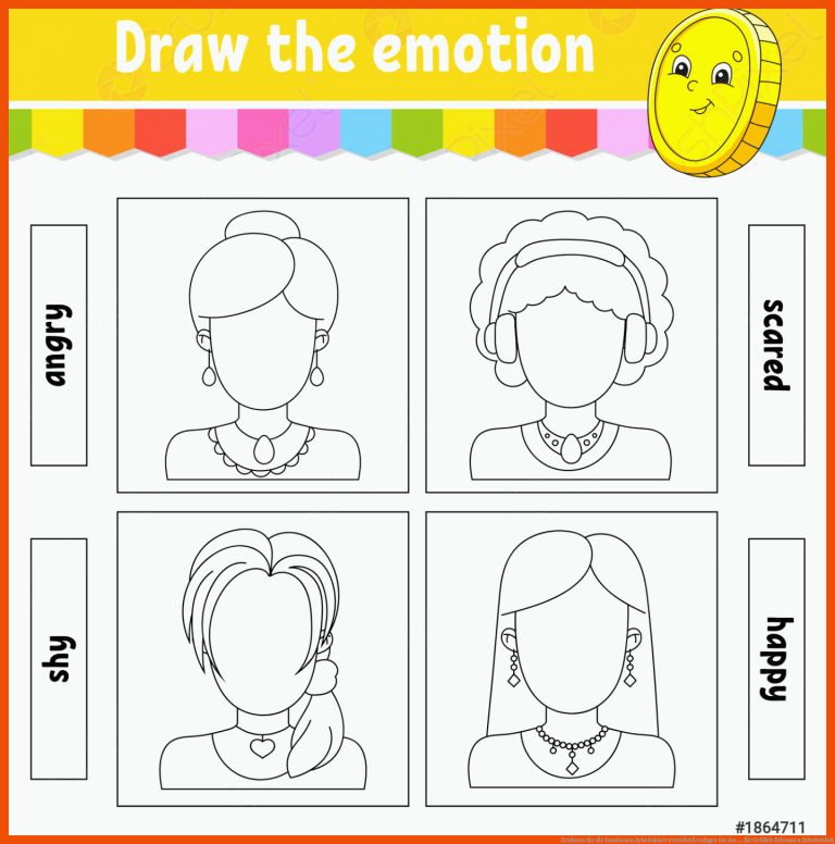 Zeichnen Sie die Emotionen Arbeitsblatt vervollstÃ¤ndigen Sie das ... für gefühle erkennen arbeitsblatt
