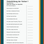 Zeiten (imperfekt, Futur) Fuer Zeitformen Deutsch Arbeitsblätter 4. Klasse