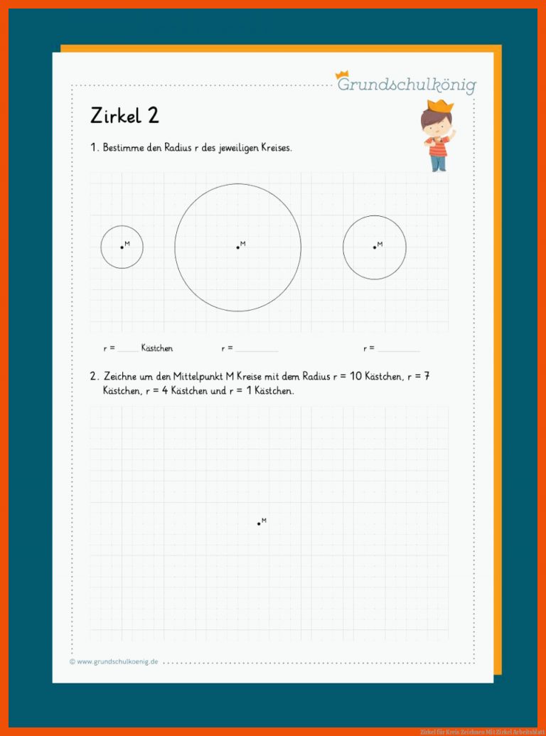 Zirkel Fuer Kreis Zeichnen Mit Zirkel Arbeitsblatt
