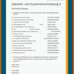 Zusammen- Und Getrenntschreibung Fuer Arbeitsblatt Getrennt Und Zusammenschreibung