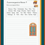 Zusammengesetzte Nomen Zusammengesetzte Nomen, Unterricht Lesen ... Fuer Zusammengesetzte Nomen Arbeitsblätter